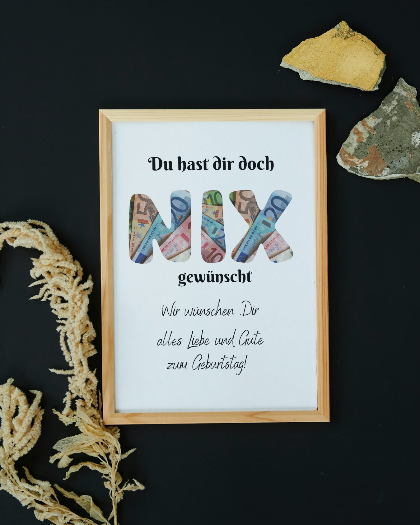 DU HAST DIR DOCH NIX GEWÜNSCHT! Geldgeschenk zum selbst ausdrucken, " Nix gewünscht", Last Minute Geschenkidee, kreative Geschenkidee zum Geburtstag, Weihnachten,Umzug, Abschied oder Jubiläum Mooncraftet Prints