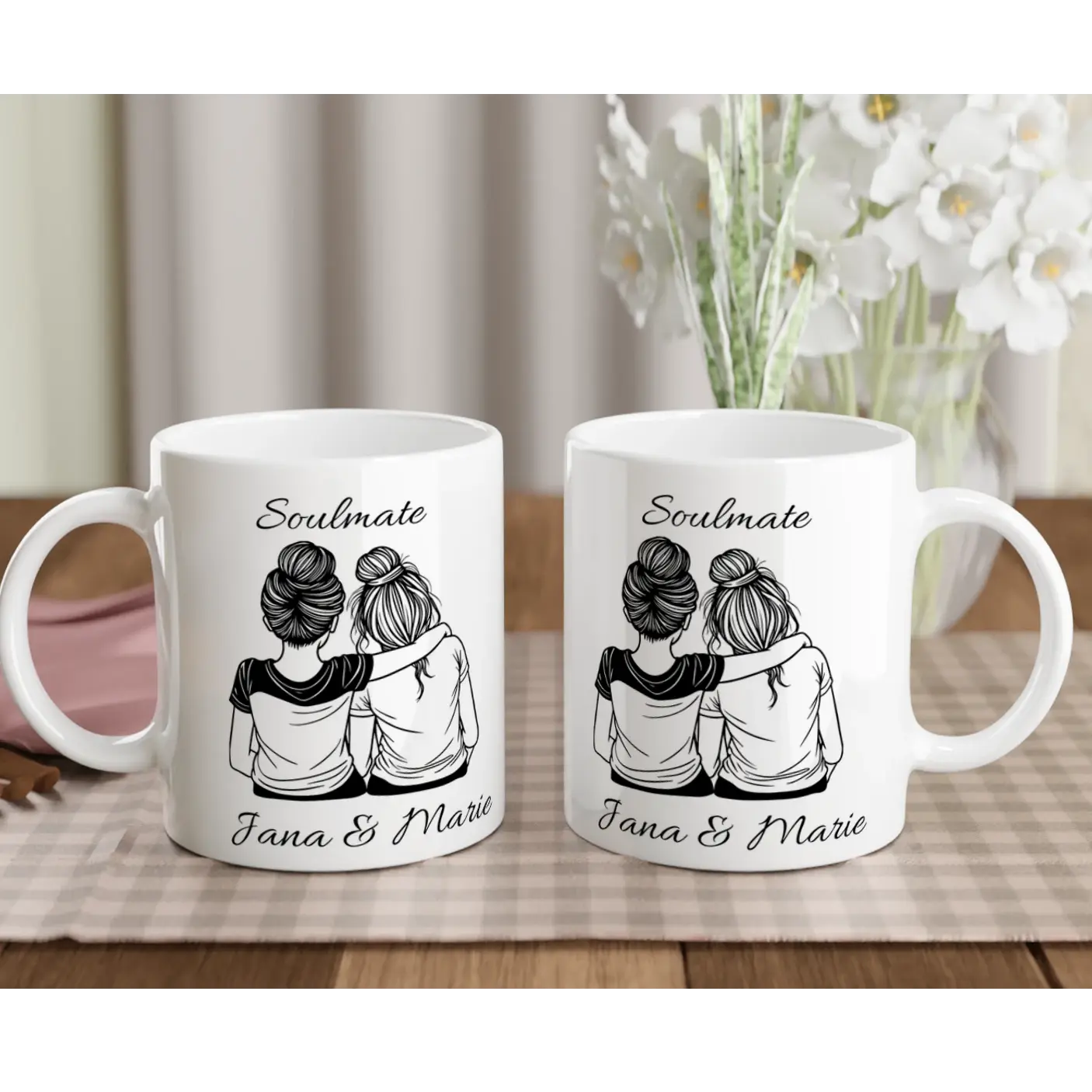 Personalisierte Keramiktasse – Perfektes Geschenk für Freundinnen zu Geburtstagen & Weihnachten