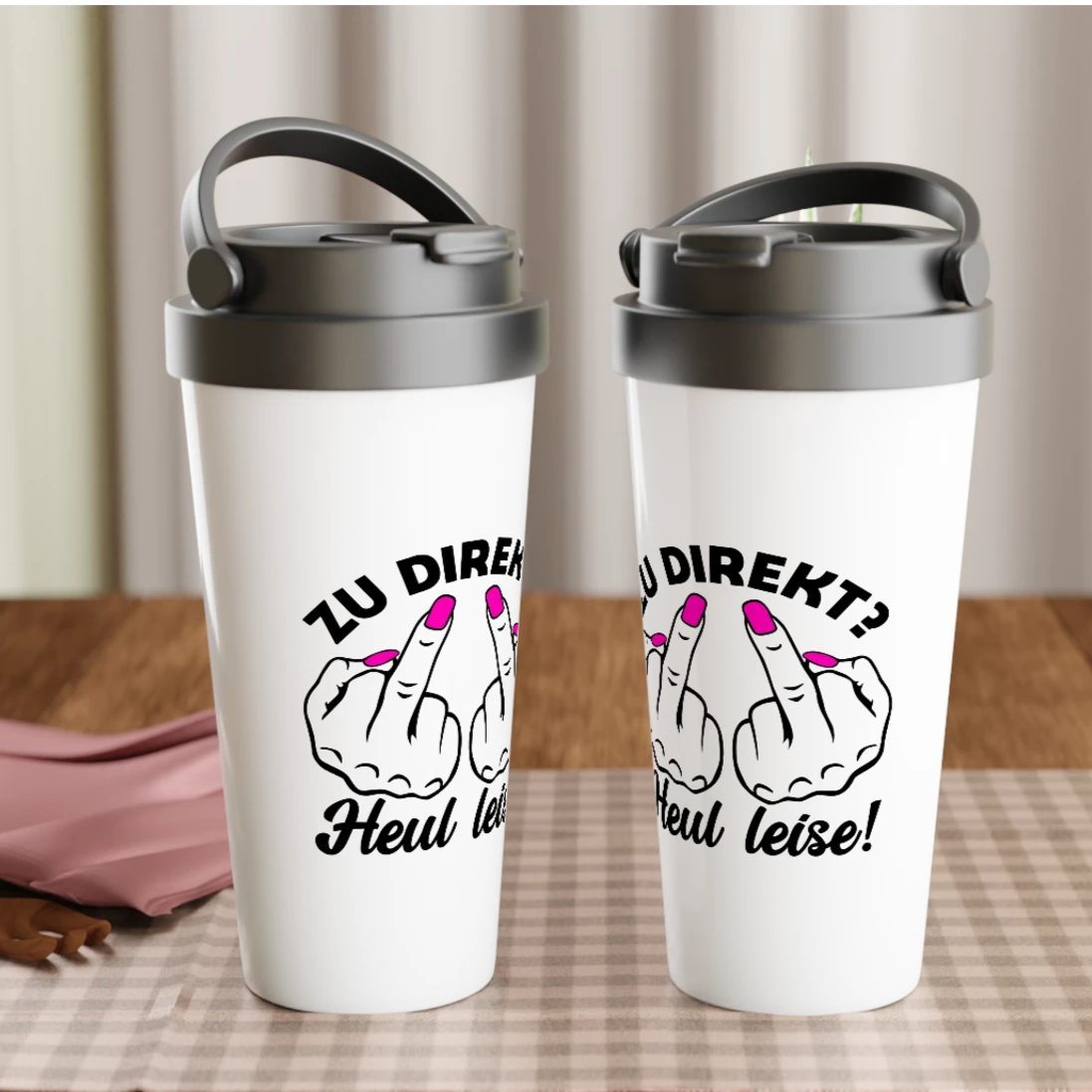 Geschenke Tasse – beidseitig bedruckt mit lustigem Spruch