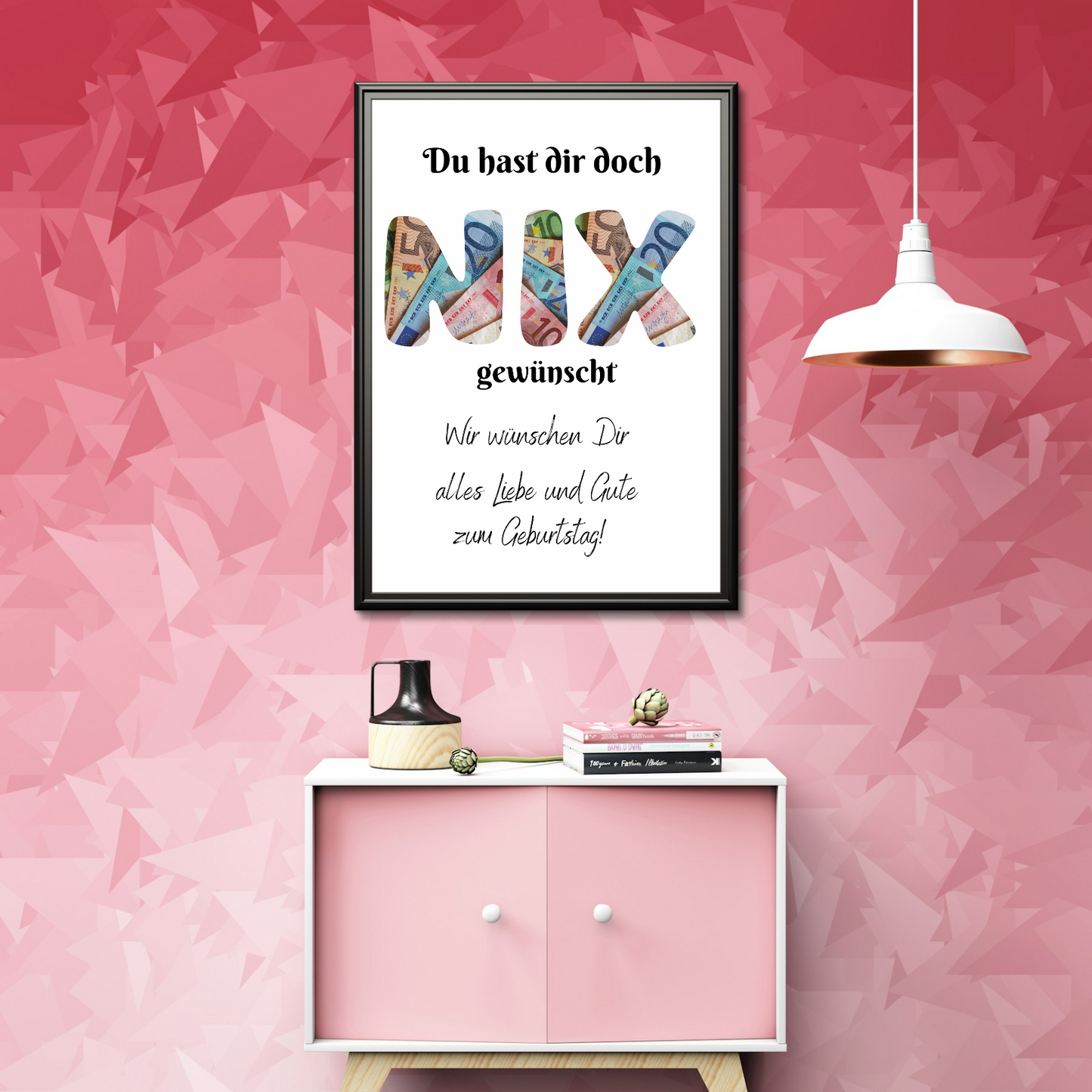 DU HAST DIR DOCH NIX GEWÜNSCHT! Geldgeschenk zum selbst ausdrucken, " Nix gewünscht", Last Minute Geschenkidee, kreative Geschenkidee zum Geburtstag, Weihnachten,Umzug, Abschied oder Jubiläum Mooncraftet Prints