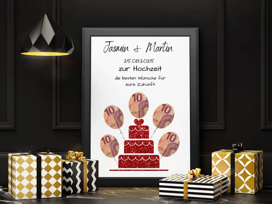Geldgeschenk verpacken -Geldgeschenk zur Hochzeit