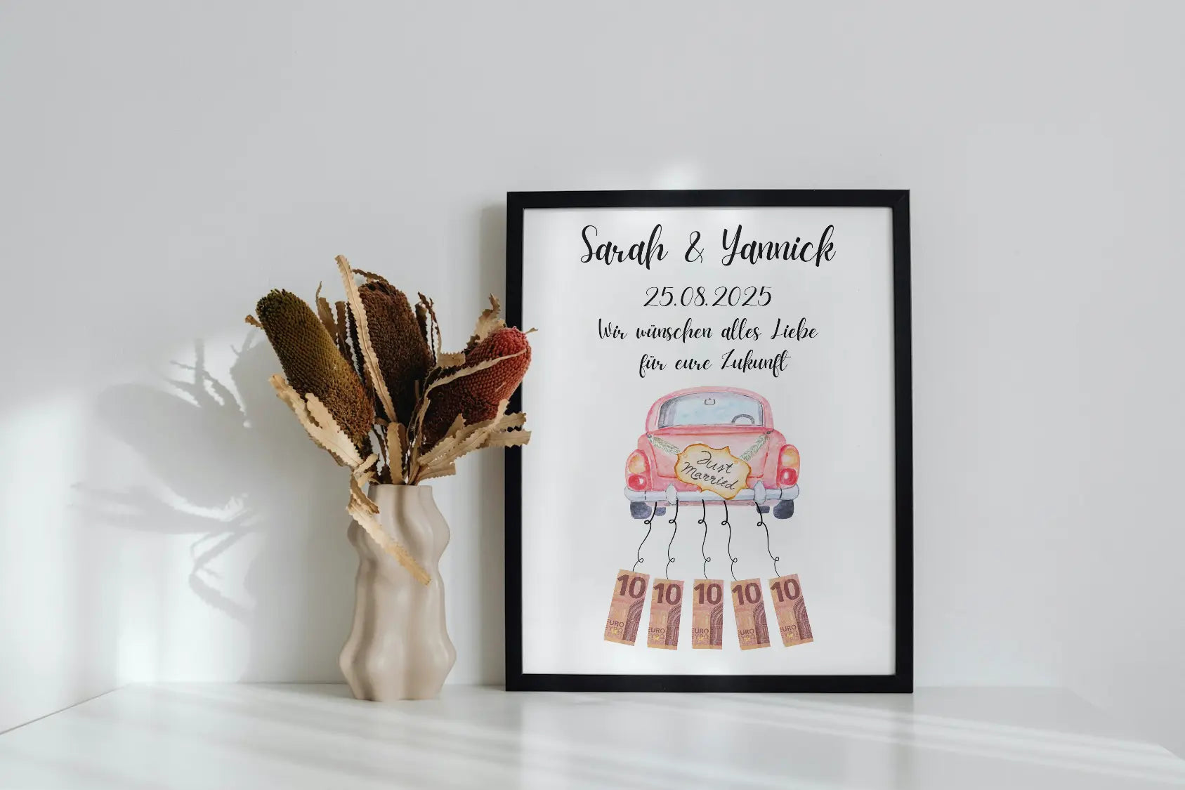Geldgeschenk zur Hochzeit zum personalisieren – kreative Idee