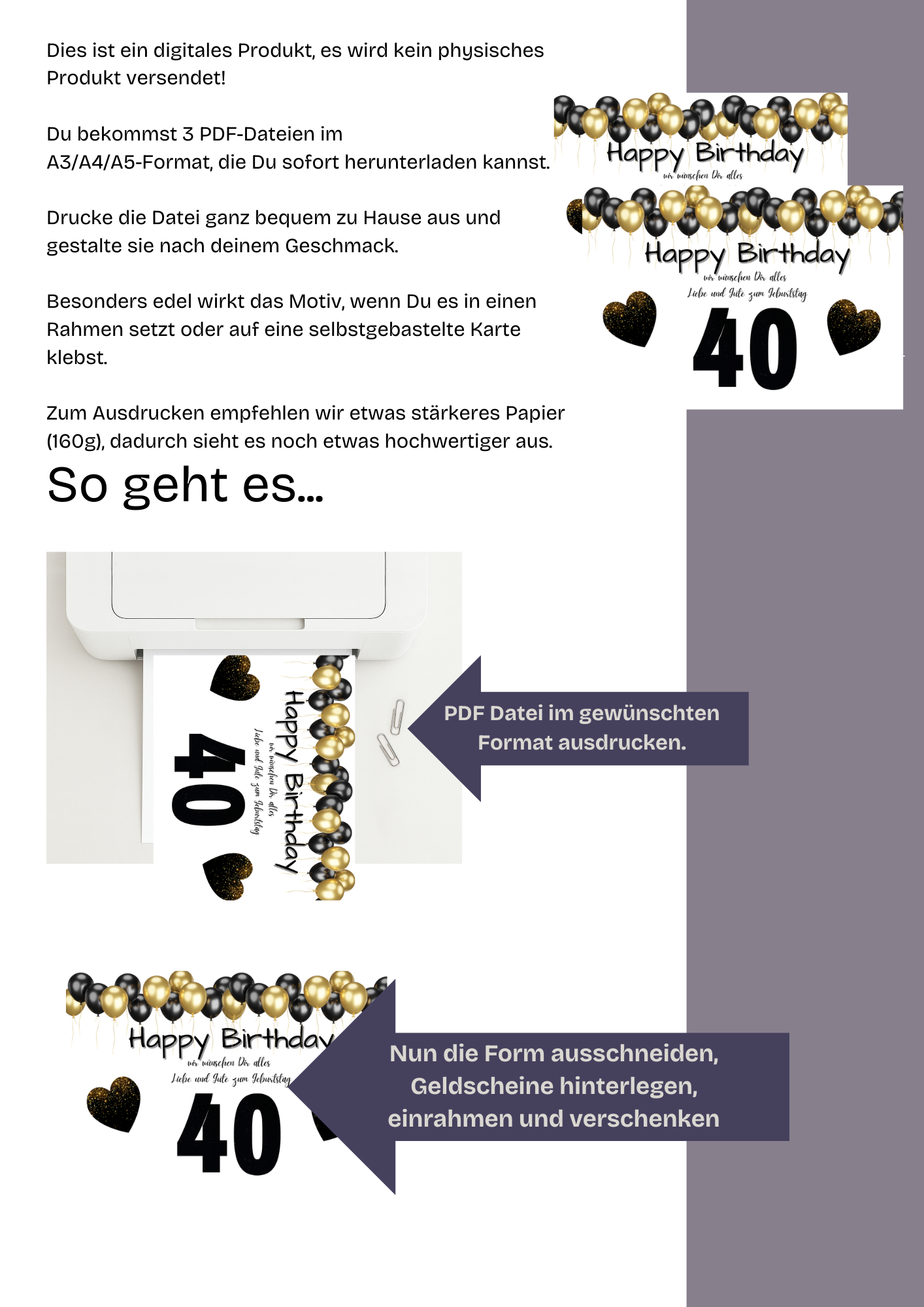 Geldgeschenk 40.Geburtstag