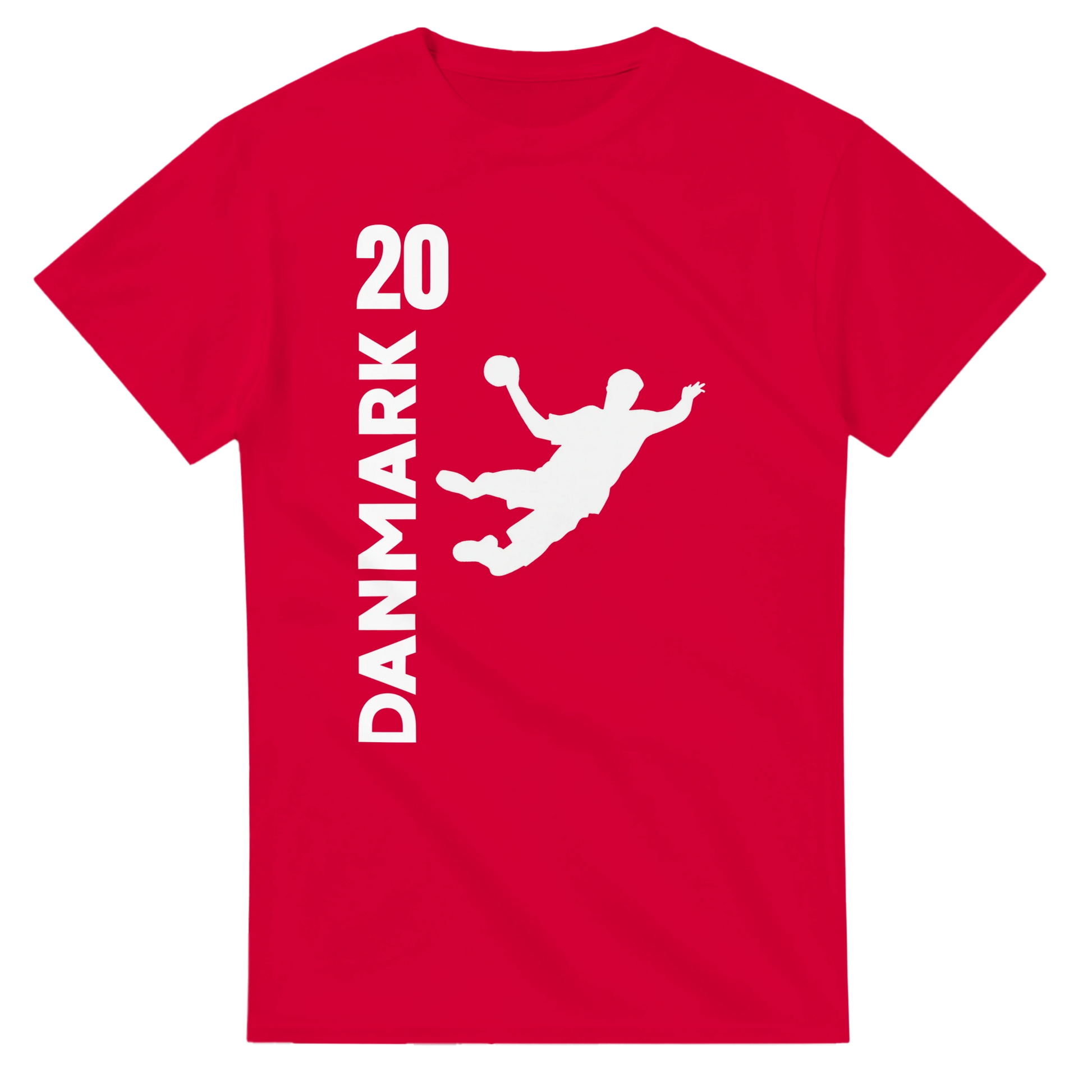 Handball T-Shirt Fanshirt - Dänemark rot-ist das Handball Geschenk für echte Handball Fans. Es ist personalisierbar vorne und hinten.